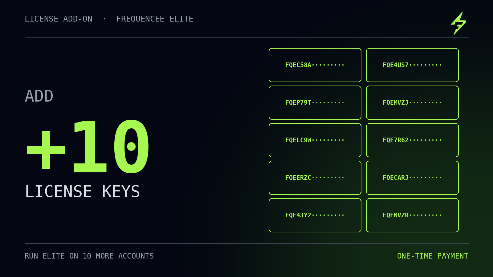 Frequencee Elite · +10 keys