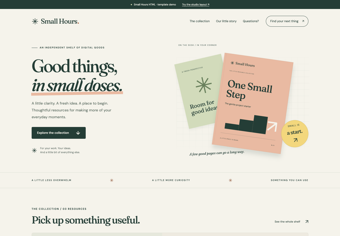 Creator Shop Website Template