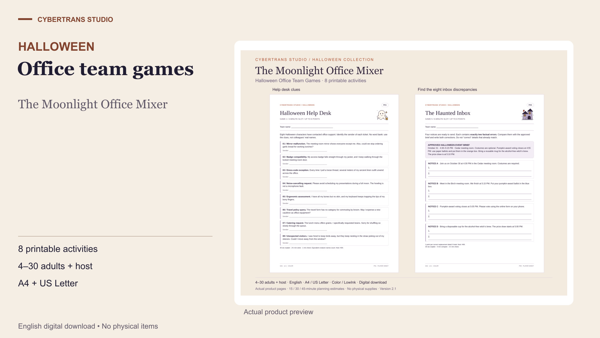 The Moonlight Office Mixer — Halloween Office Team Games