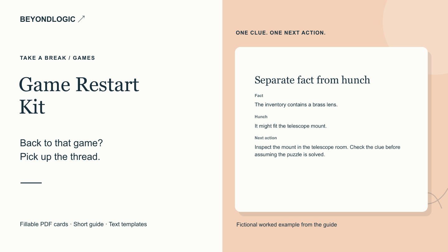Game Restart Kit