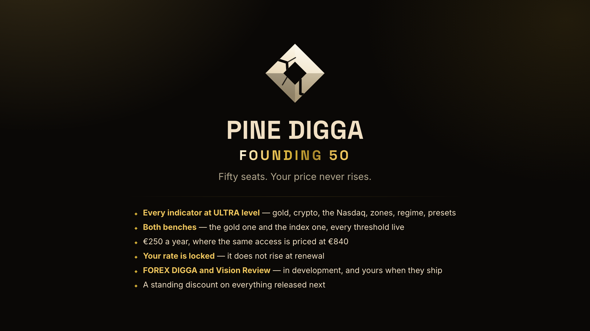 PINE DIGGA PRO ULTRA SUITE — FOUNDING 50