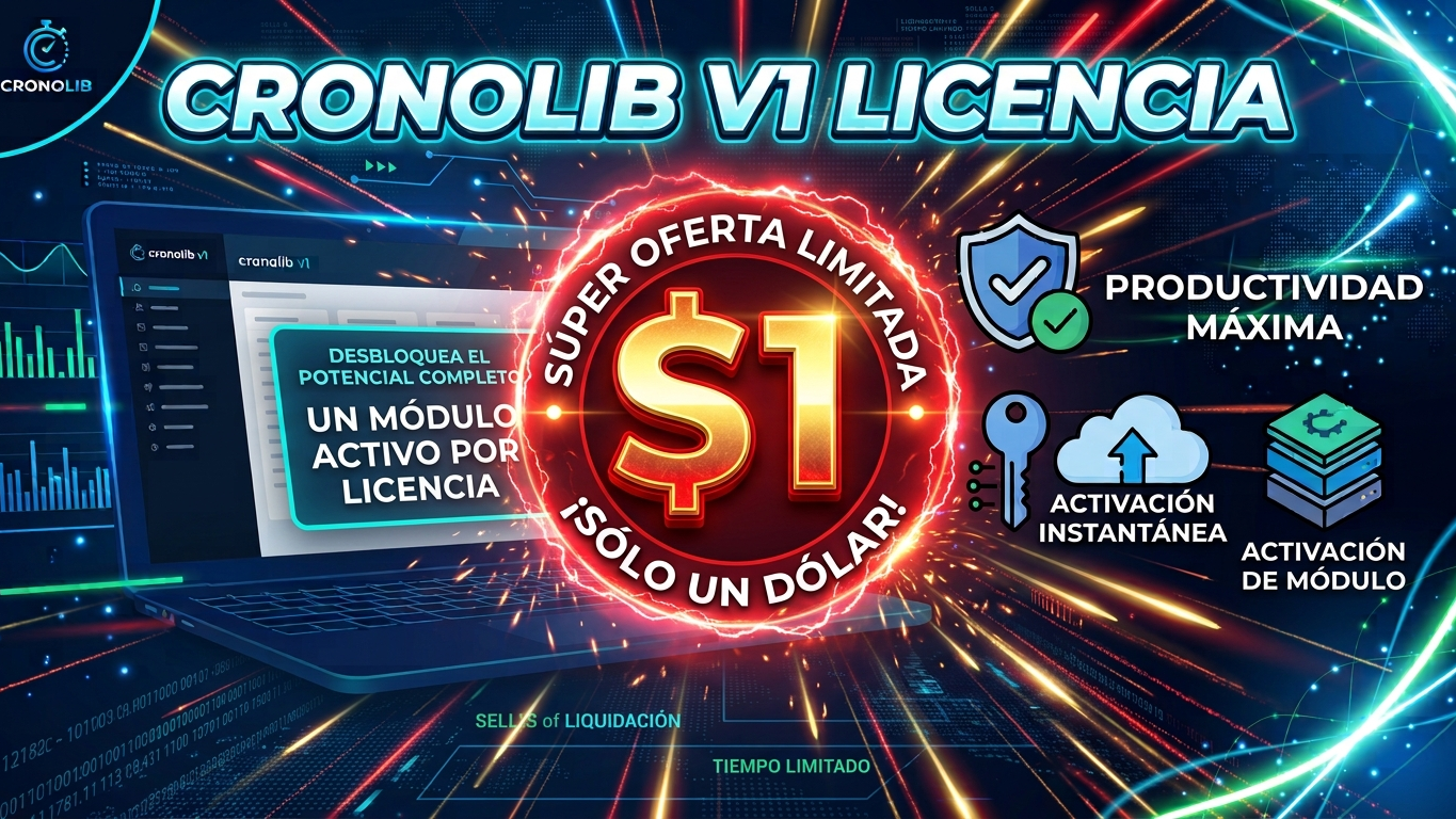 CRONOLIB V1 LICENCIA SUPER OFERTADA