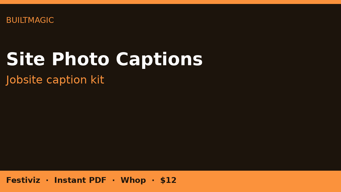 BuiltMagic Site-Photo Caption Kit