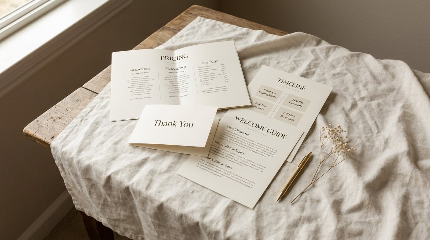 Wedding Photographer Studio Kit: 4 Canva Templates