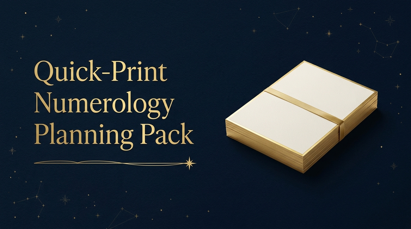 Quick-Print Numerology Planning Pack
