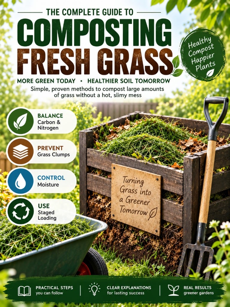 New Gardeners Turning Grass Cuttings Into Usable Compost Without Slimy Heaps
