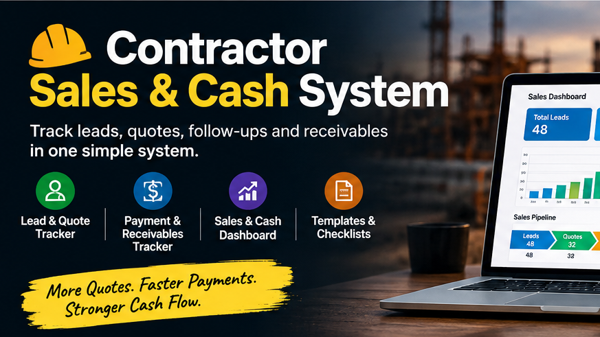 Contractor Sales & Cash System — Quotes, Follow-Ups & Payment Tracker