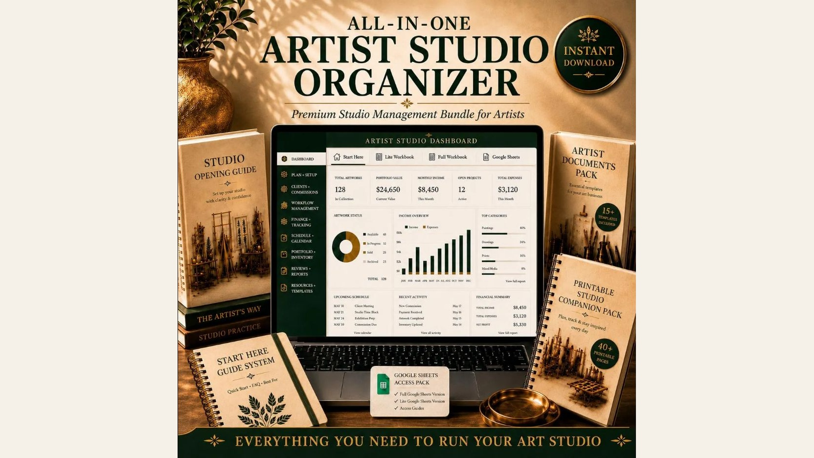 ARTIST STUDIO — All-in-One Artist Studio Organizer