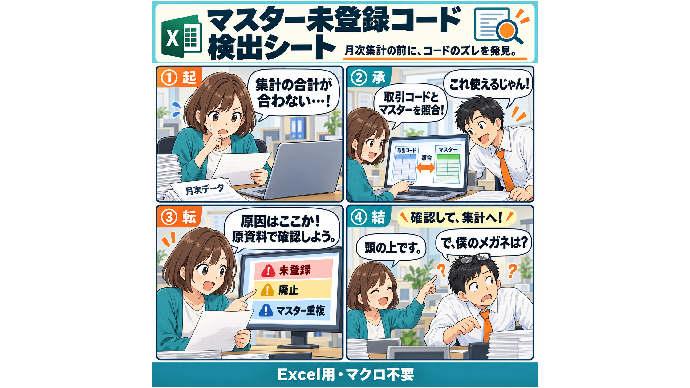 マスター未登録コード 検出シート / Sheet for Detecting Codes Missing from Master Data