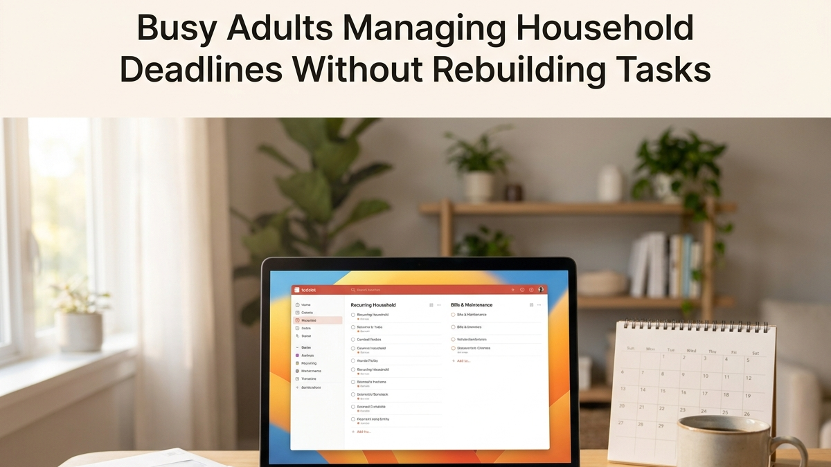Todoist Household Deadlines: Set It Once, Stay Ahead