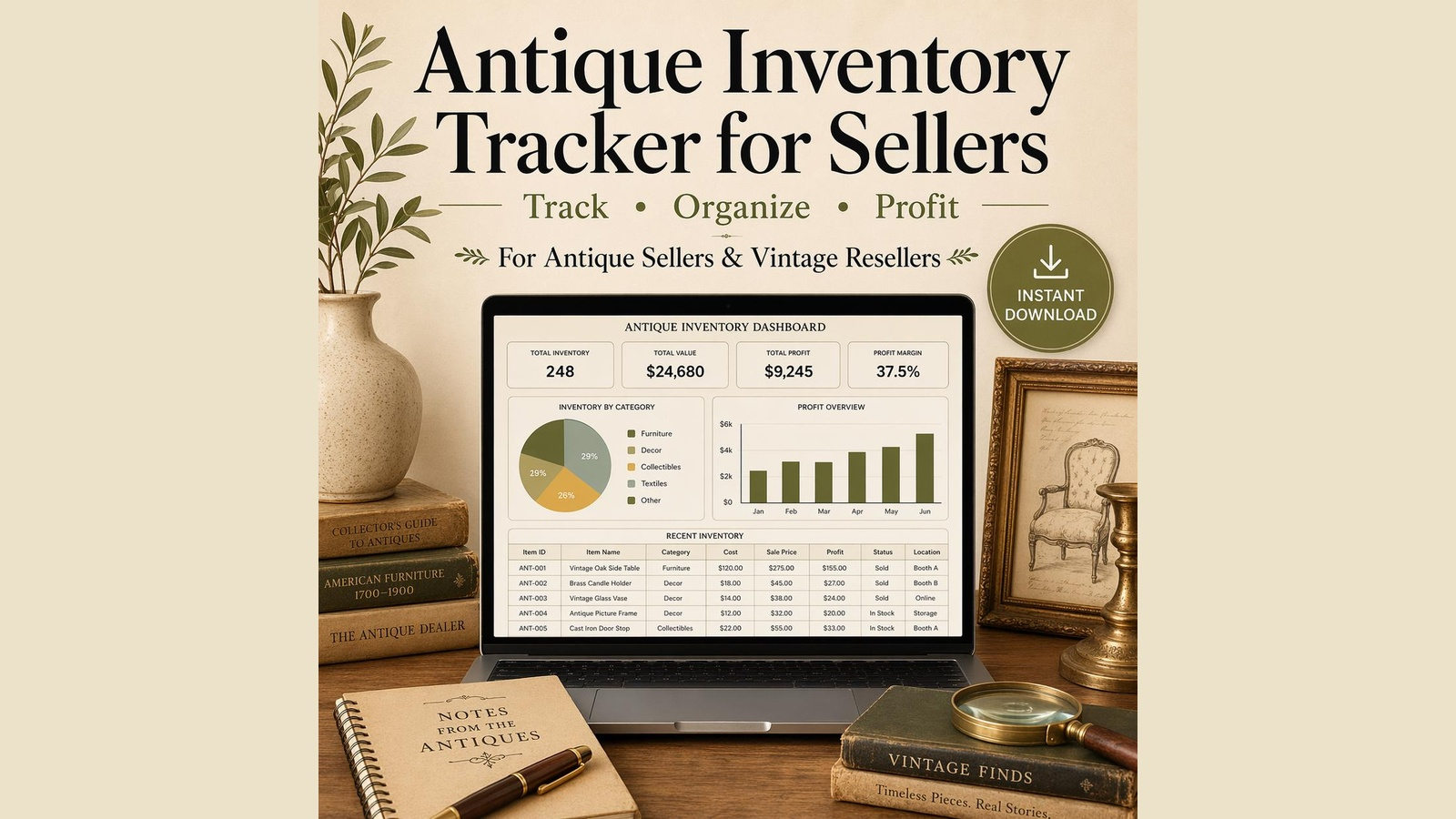 ANTIQUE RESELLER — Antique Inventory Tracker for Sellers