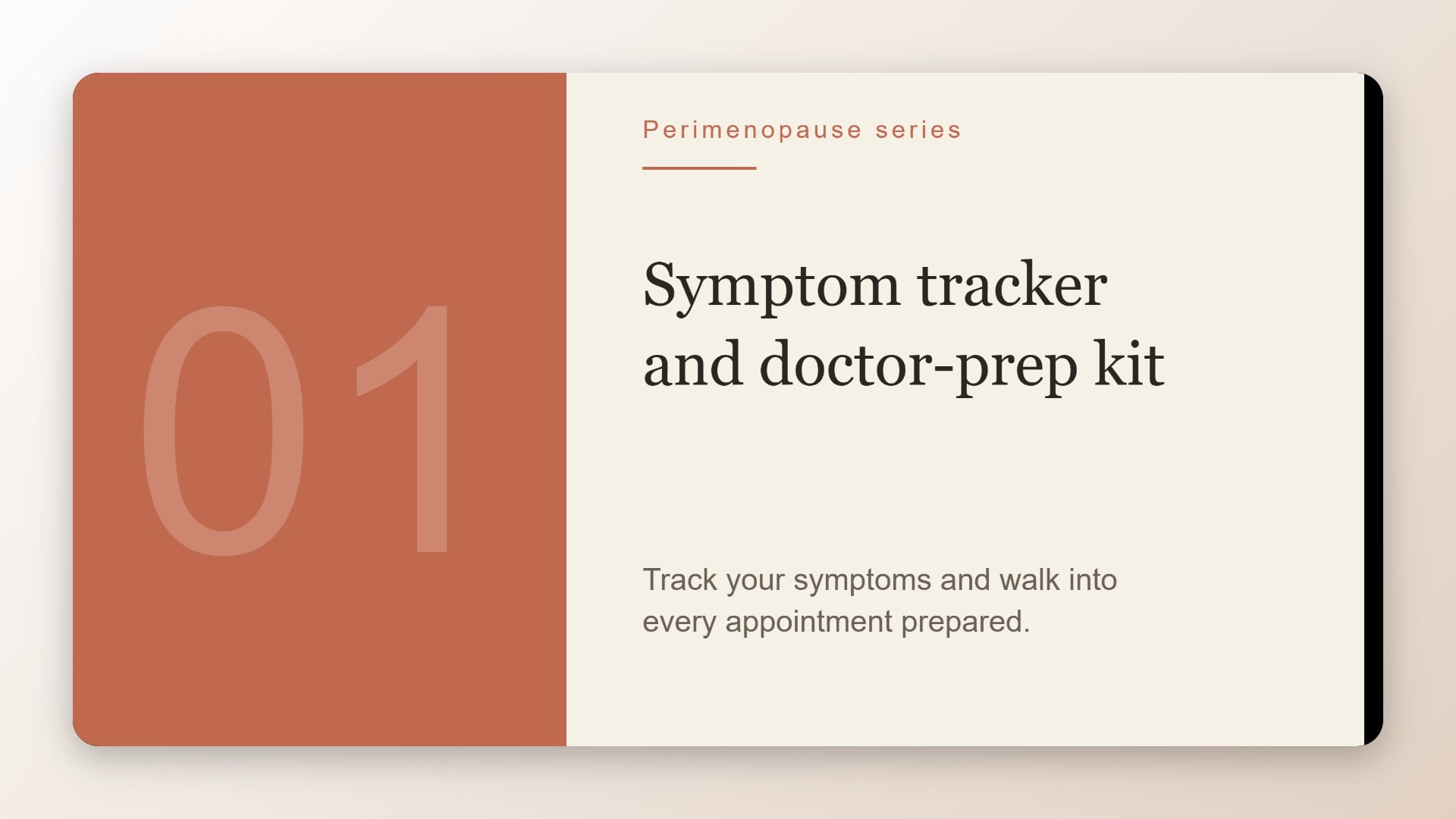 The Perimenopause - Symptom Tracker & Doctor Prep Kit
