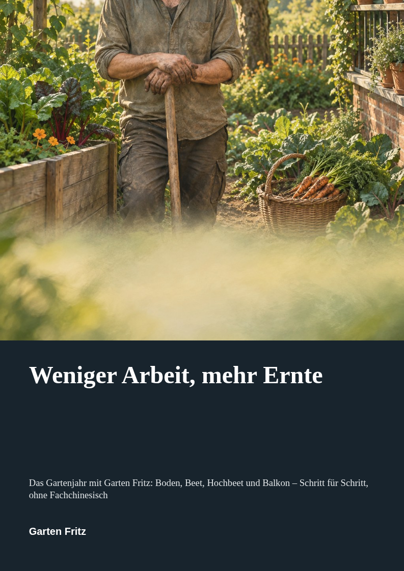 Buchcover: Weniger Arbeit, mehr Ernte – von Garten Fritz