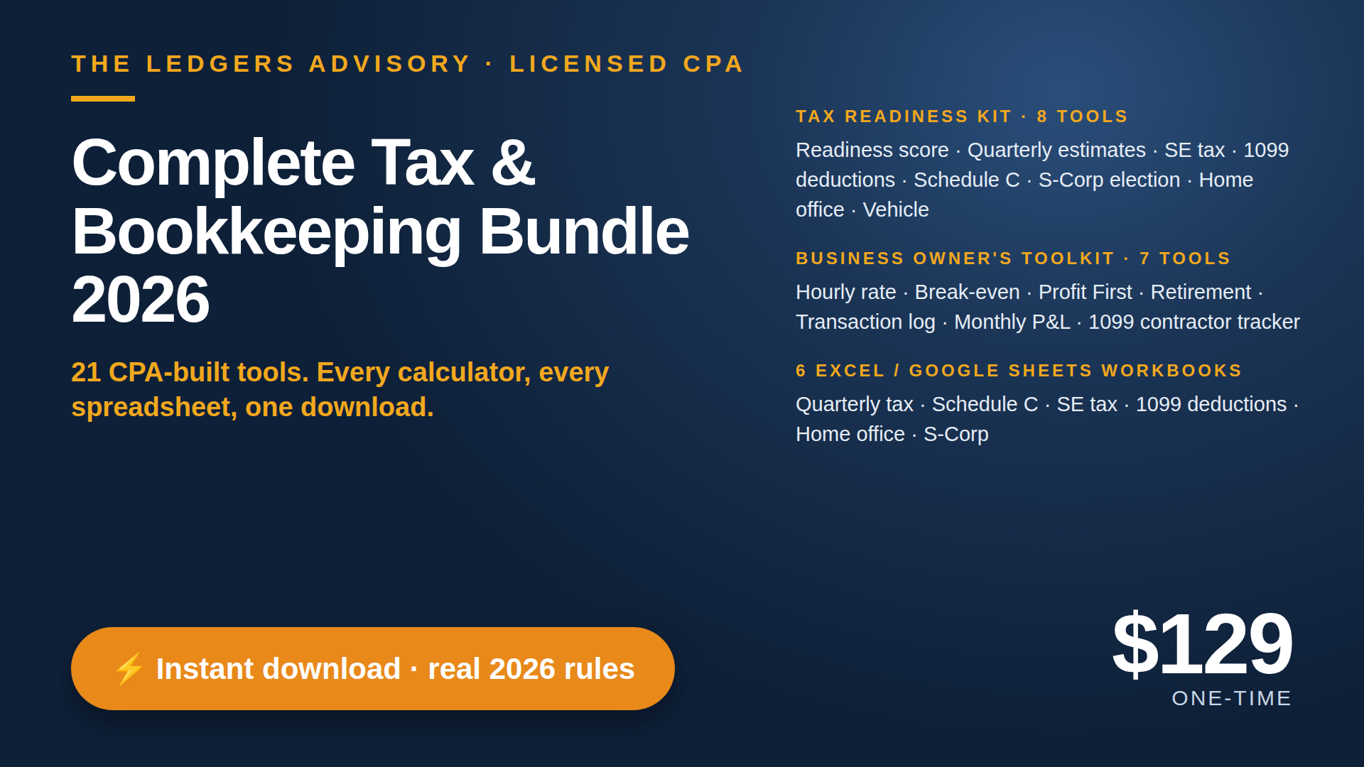 Complete Small Business Tax & Bookkeeping Bundle 2026