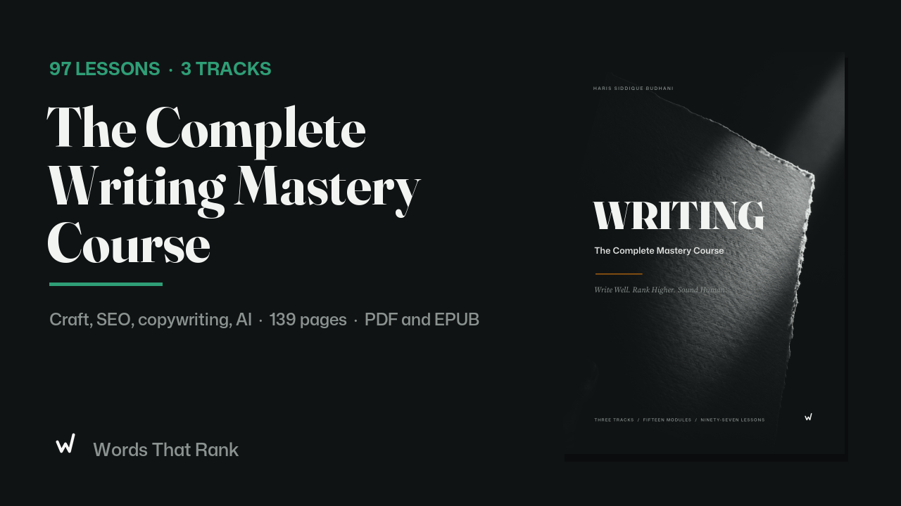 The Complete Writing Mastery Course: AI Writing, SEO and Copywriting