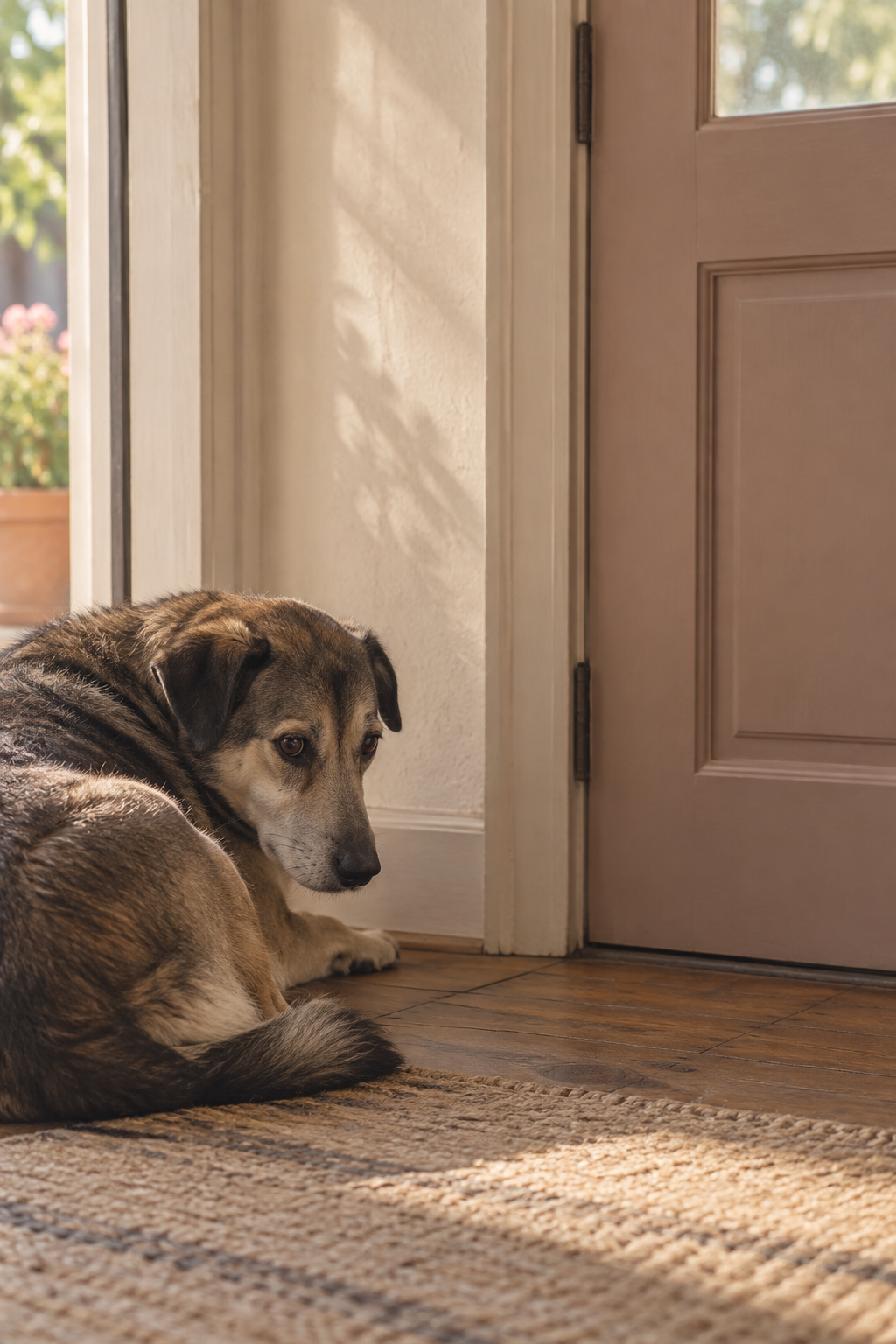 Adopters Guiding Shut-Down Dogs From Bed to Yard Without Force
