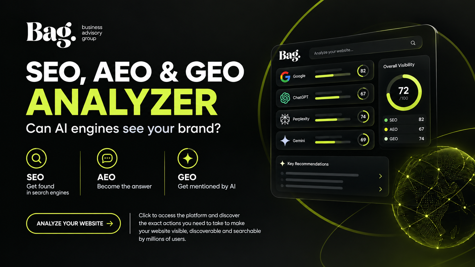 SEO-AEO-GEO Brand Visibility Analyzer