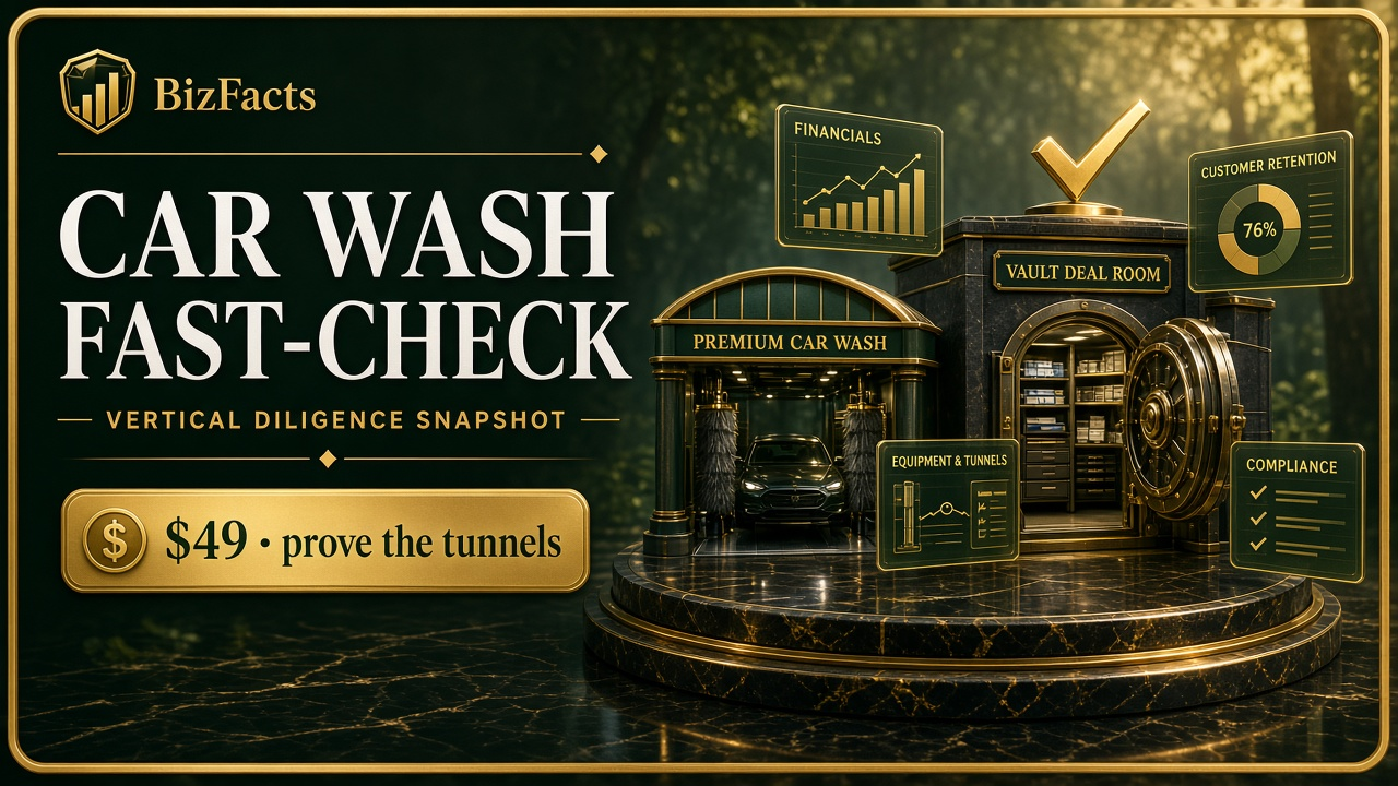 BizFacts Fast-Check: car wash diligence