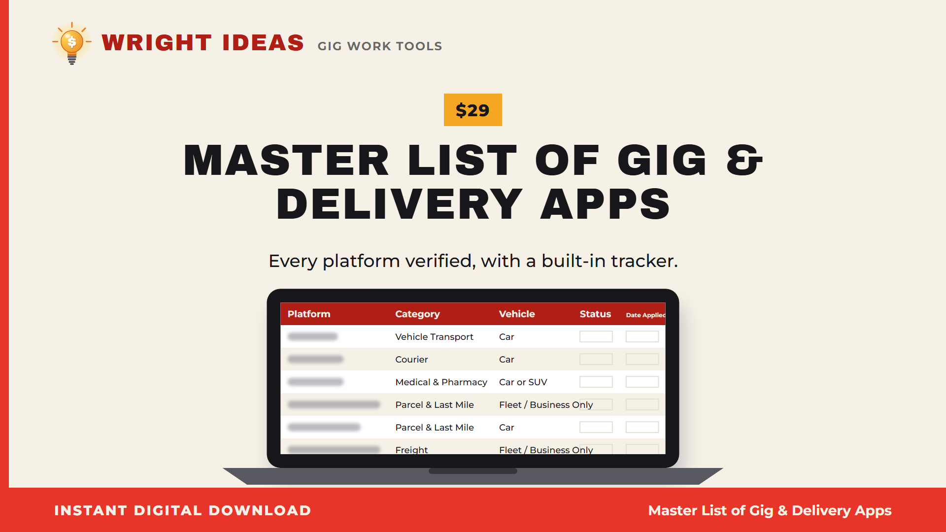 Master List of Gig & Delivery Apps (U.S.): Every Platform Verified