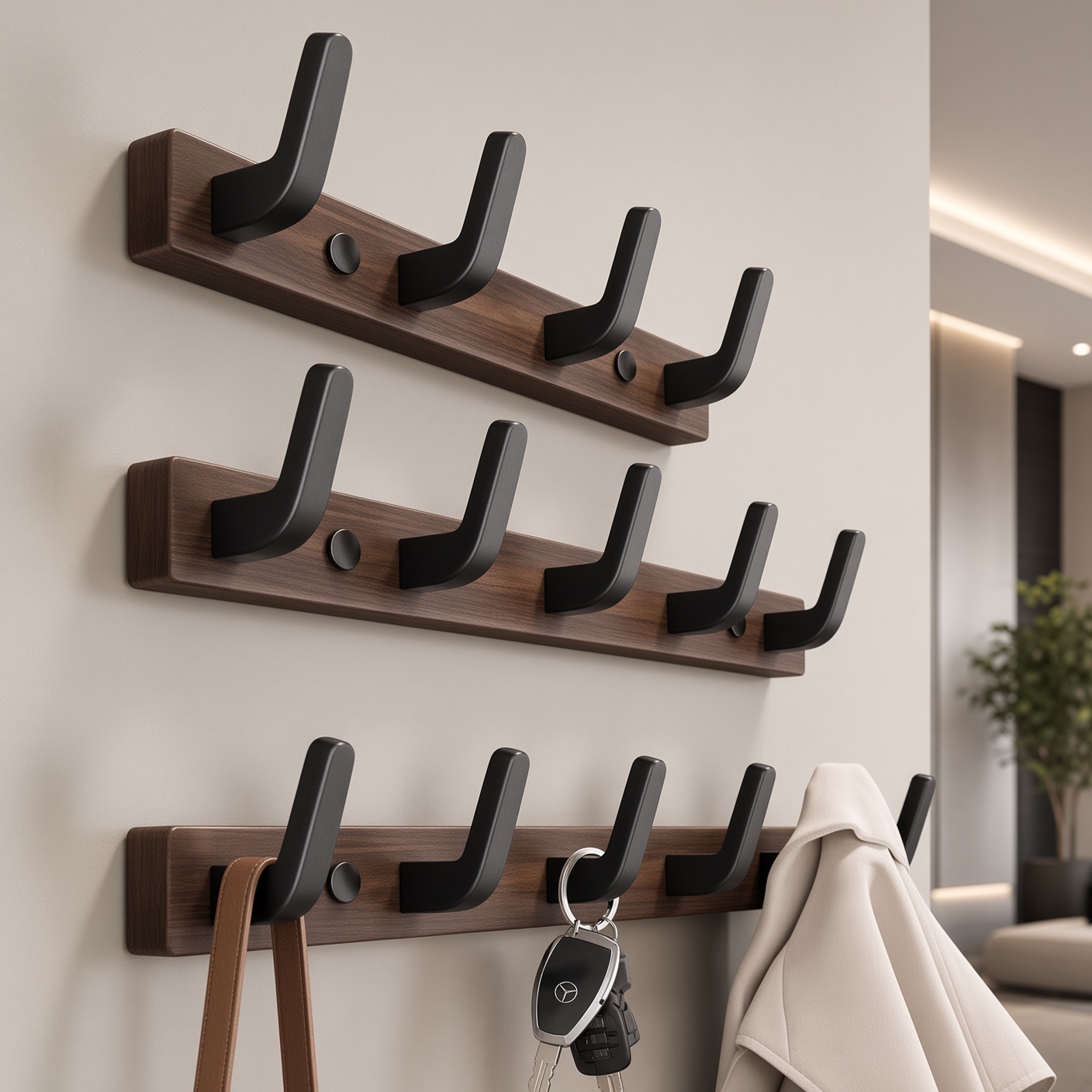 Walnut Hook Rail
