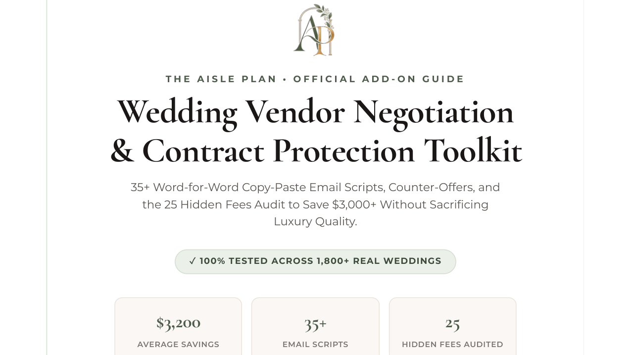 Wedding Vendor Negotiation Toolkit