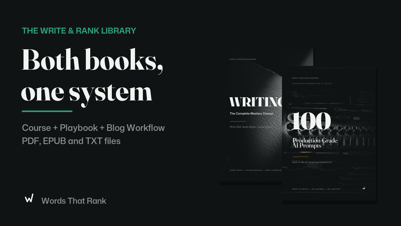 The Write & Rank Library: AI Writing Course and Marketing Prompts Bundle