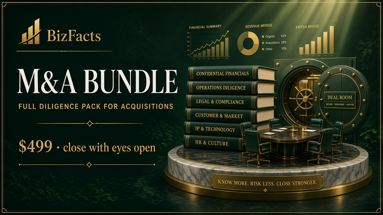 BizFacts M&A Bundle: Full Diligence Pack for Acquisitions