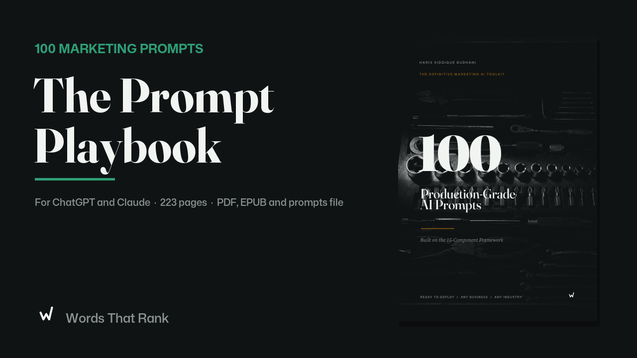 The Prompt Playbook: 100 ChatGPT and Claude Prompts for Marketing