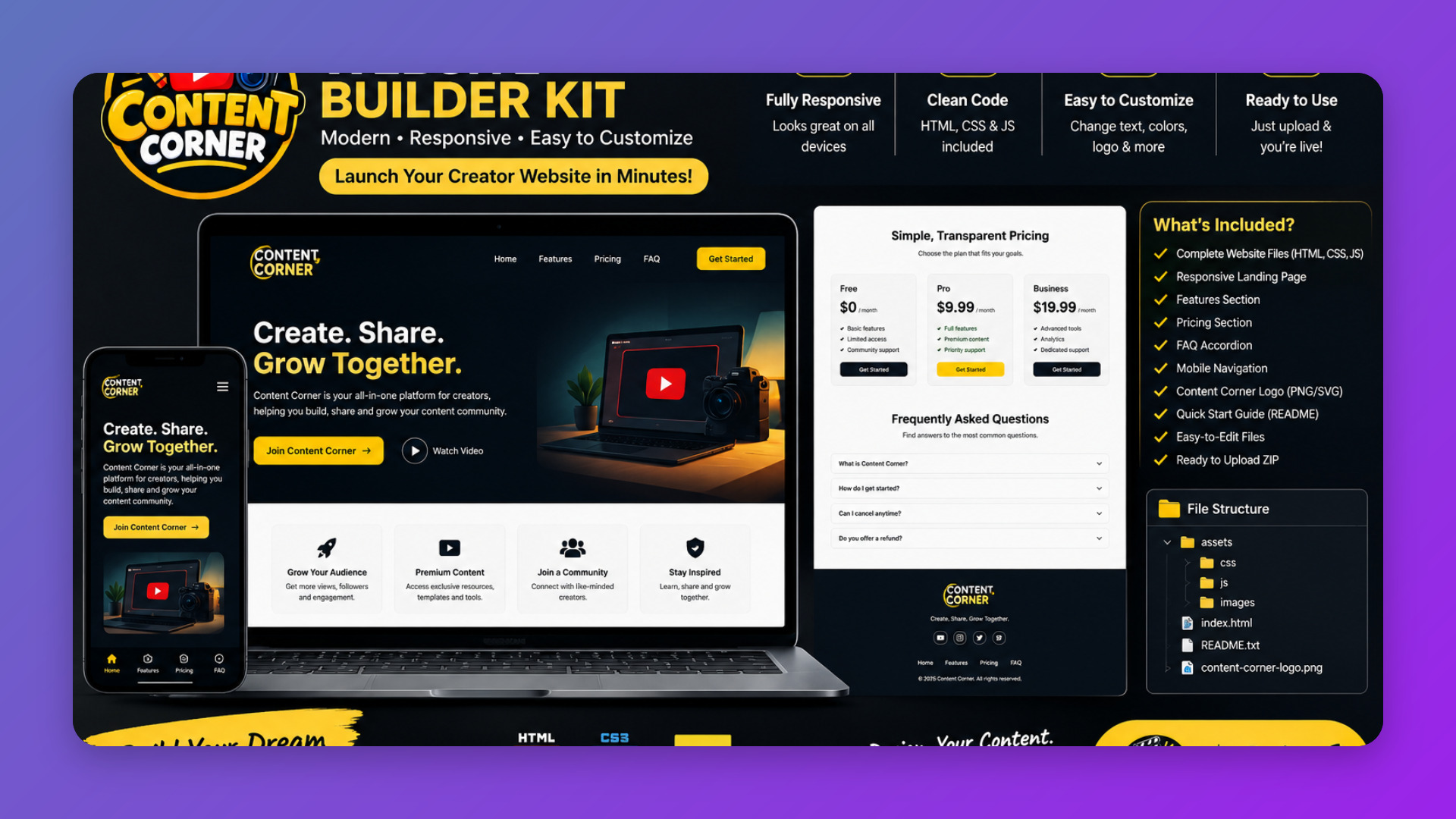 Ready-Made Website Builder Kit