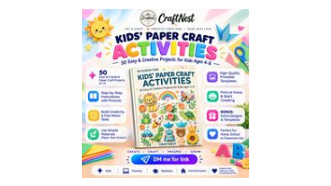 Kids Craft Book – Fun & Easy DIY Crafts for Kids | Printable PDF