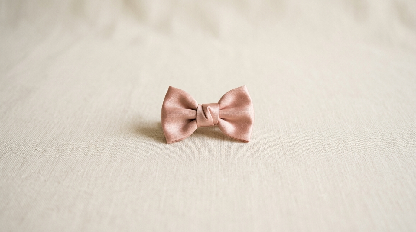Blush Satin Hair Bow