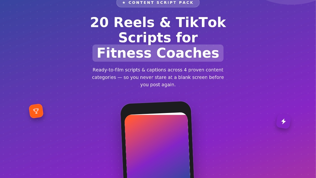 20 Fitness Coach Content Scripts