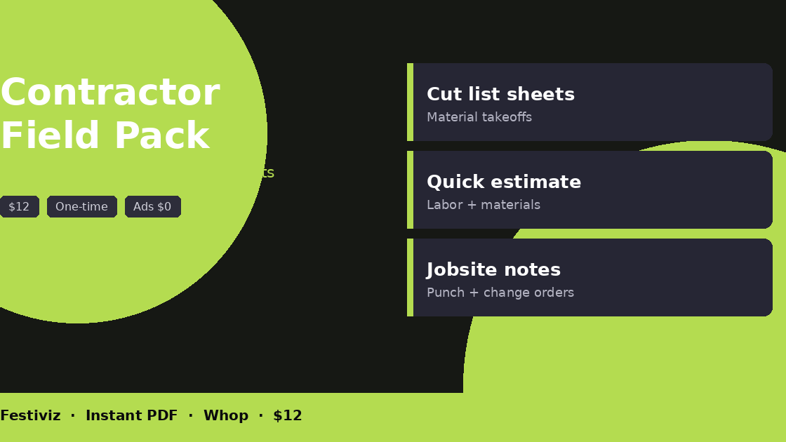 Contractor Field Pack