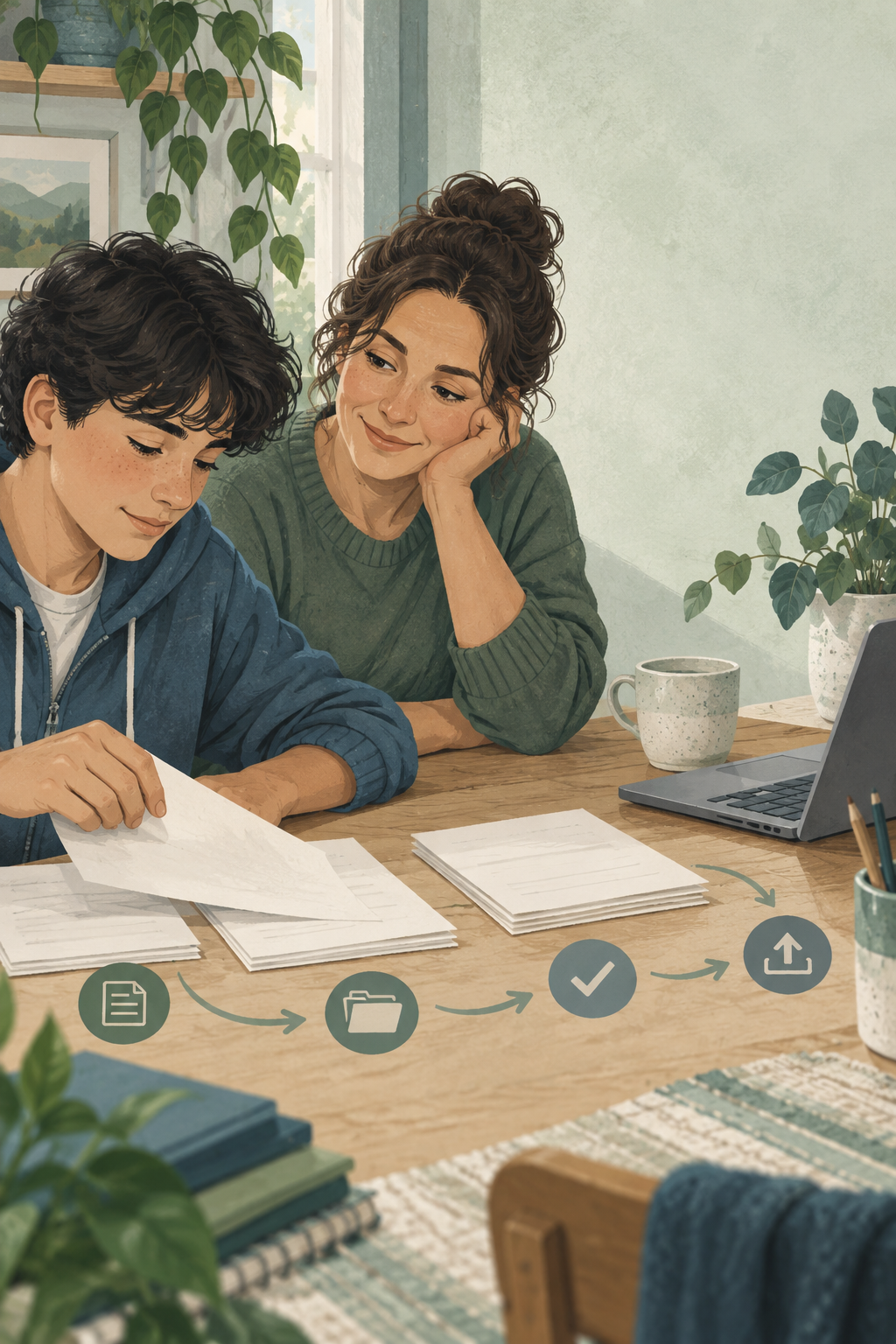 Parents Helping ADHD Teens Complete Assignments Without Hovering