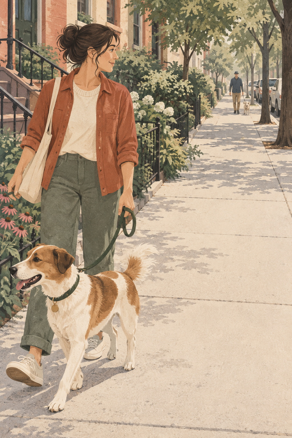 Owners of Excitable Dogs Passing Calmly Without Shouting or Avoidance