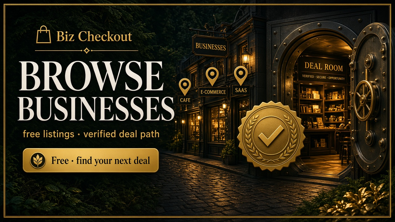 Browse Businesses for Sale Free on Biz Checkout