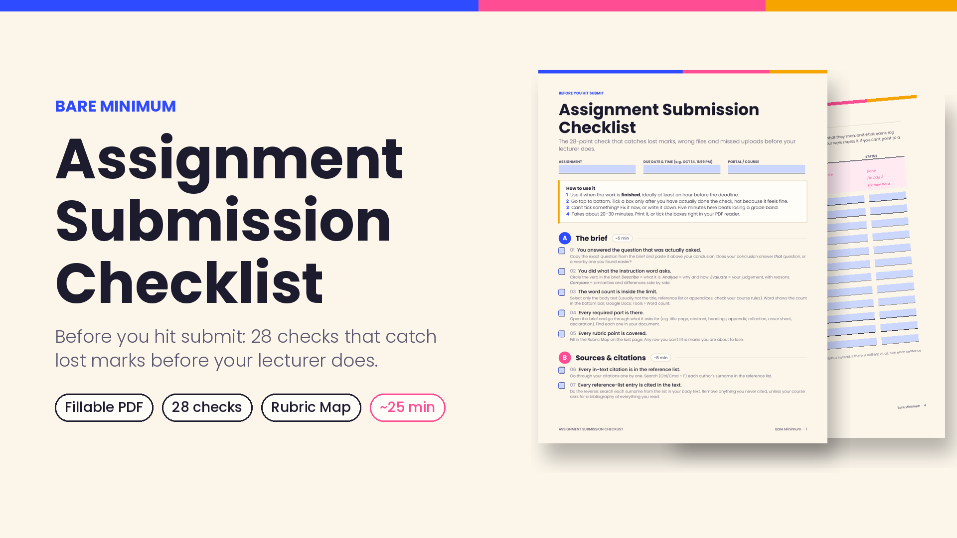Assignment Submission Checklist