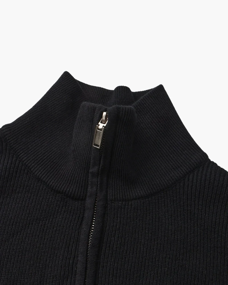 PULL DEMI-ZIP MAILLE RAFFINÉ