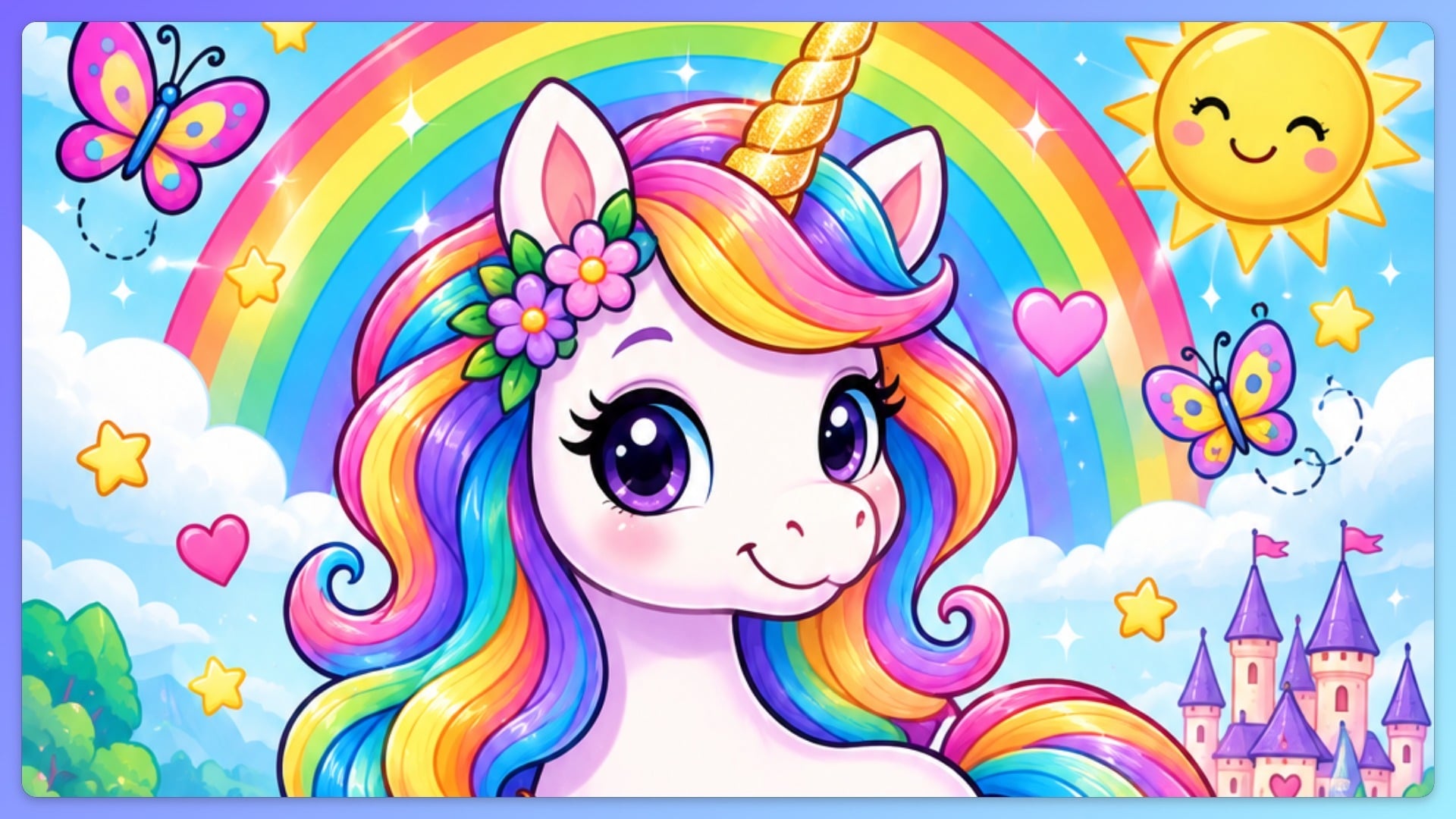 Magical Unicorn World Coloring Book