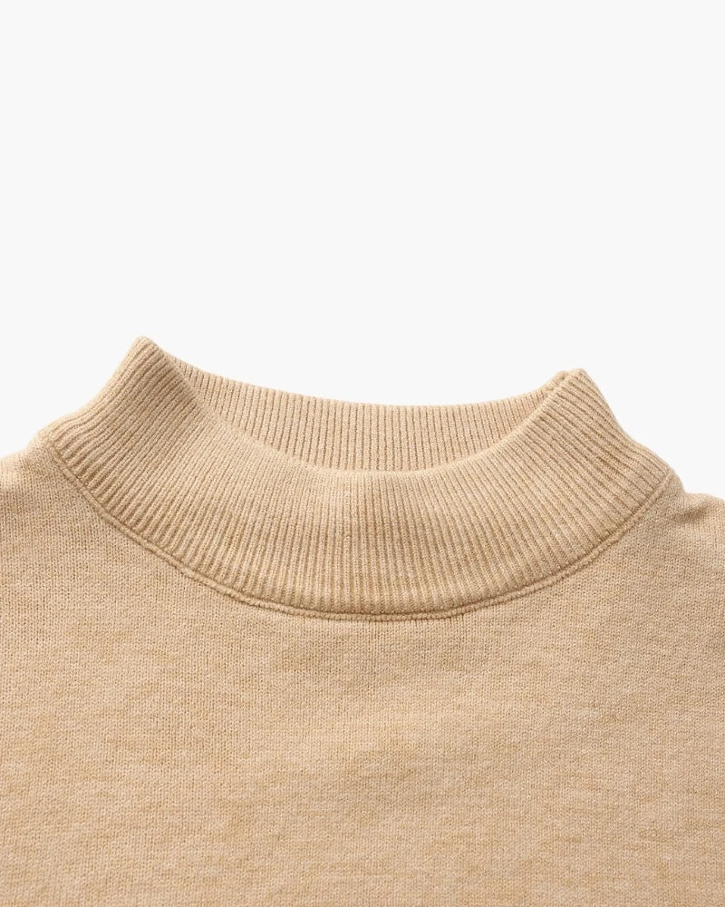 PULL COL MONTANT CÔTELÉ