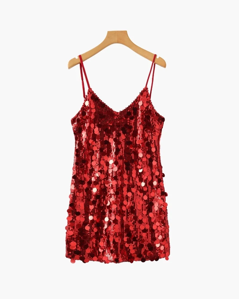 STÉPHANIE MINI ROBE SEQUINS