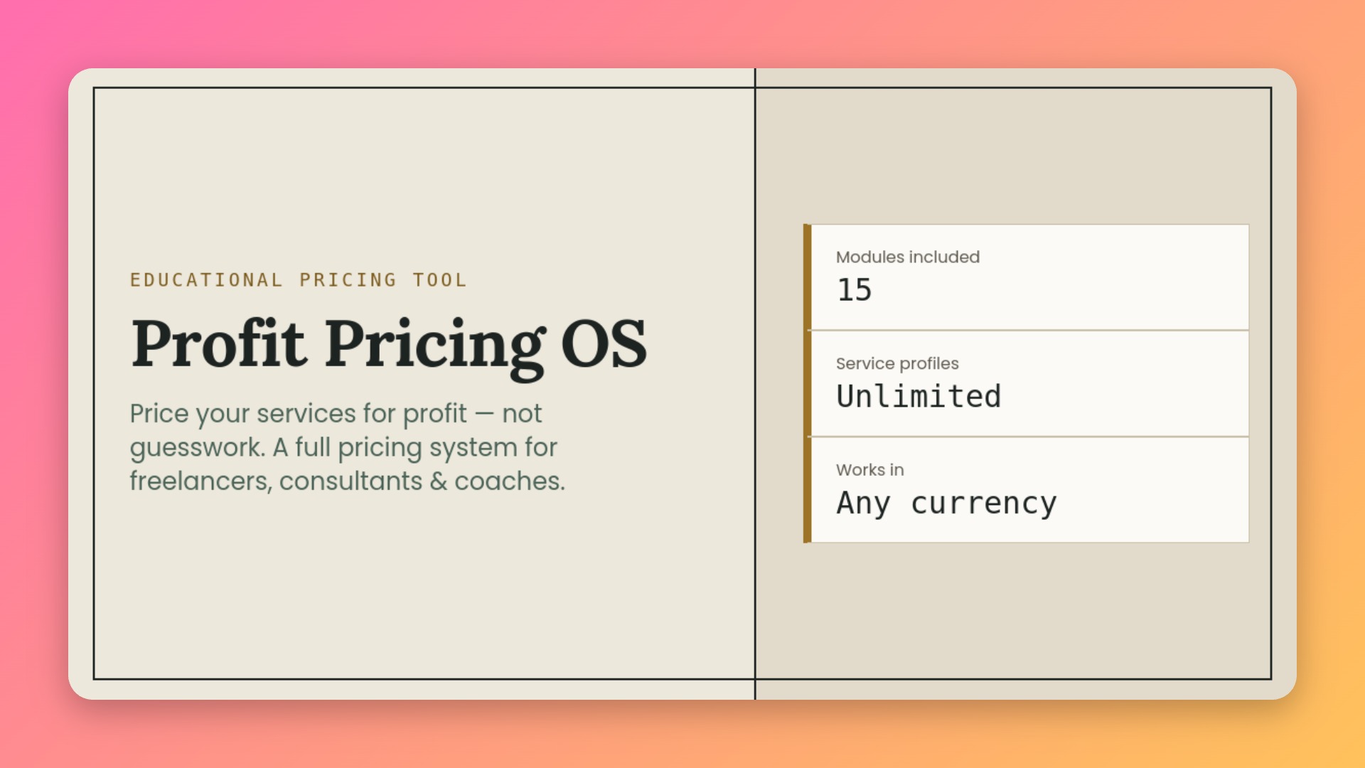 Profit Pricing OS 