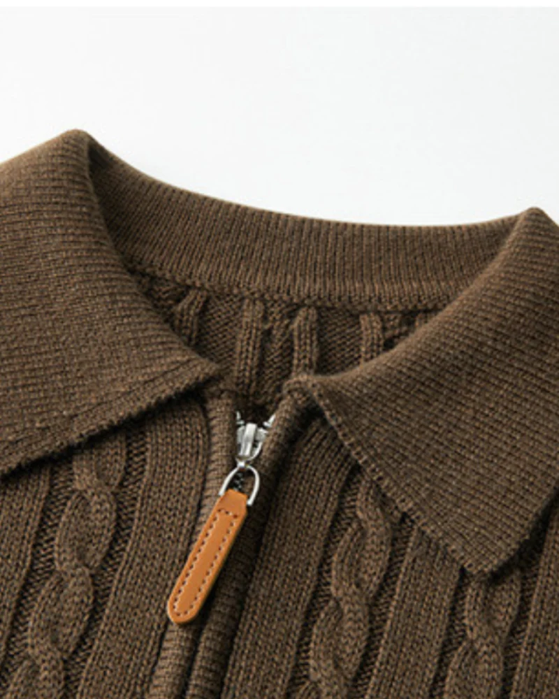 VESTE ZIPPÉE LAINE PREMIUM