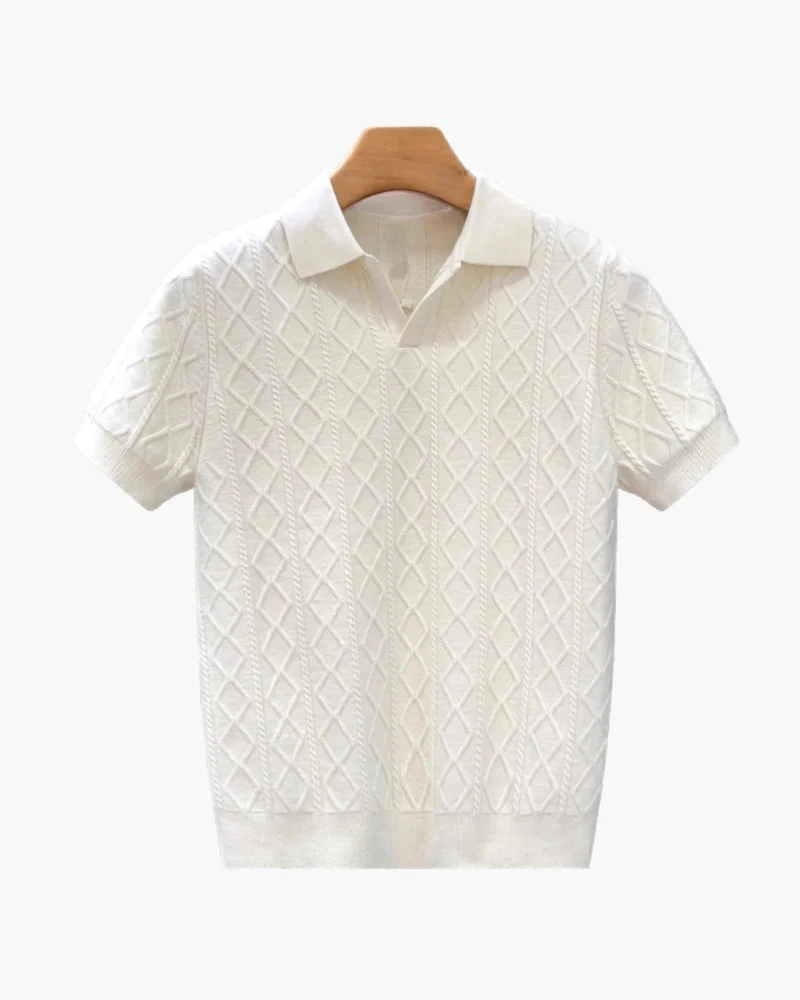 POLO TRICOTÉ TEXTURÉ