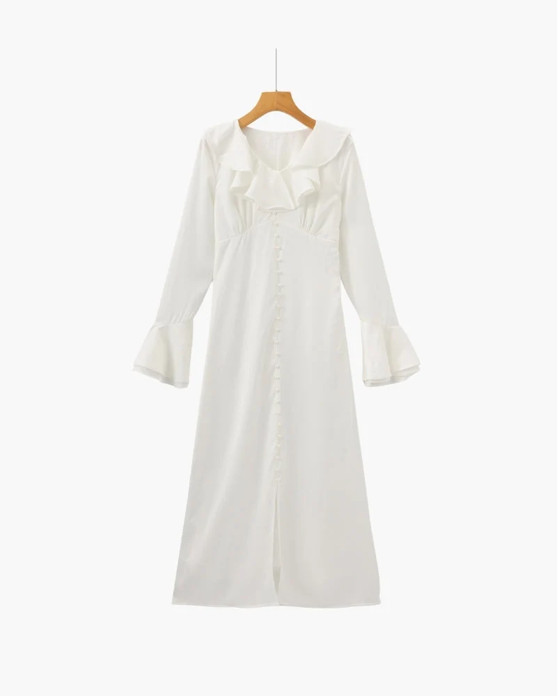 VIOLETTE ROBE MIDI FROUFROU
