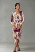 VALERIA - ROBE ÉLÉGANTE AVEC COL EN V