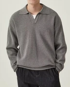 PULL POLO TRICOTÉ TEXTURÉ