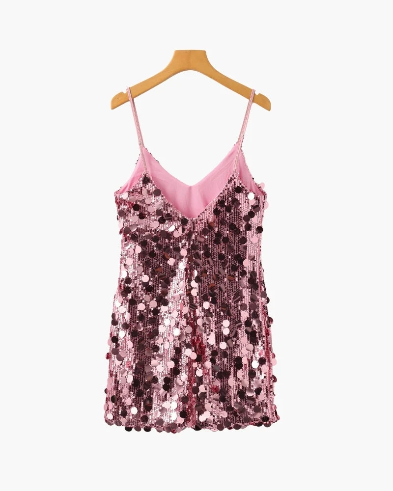 STÉPHANIE MINI ROBE SEQUINS
