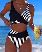 RIVIERA BIKINI CROISÉ RAYÉ