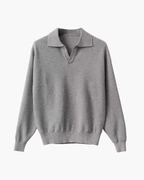 PULL POLO TRICOTÉ TEXTURÉ